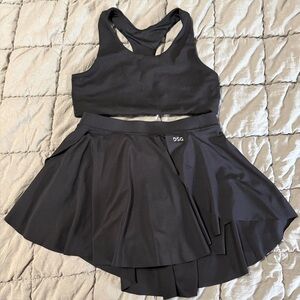 DSG Charcoal Athletic Bra and Skirt Set